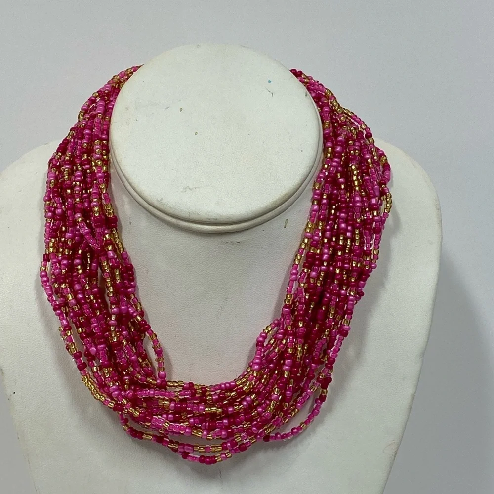 Pink Beaded Necklace